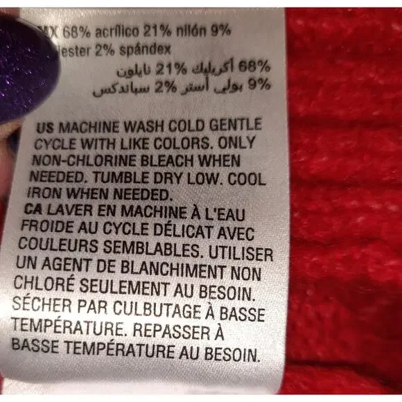 Style & Co Cherry Red Turtleneck Plus Sz 3X Soft Roomy Cozy Winter Outdoor - Picture 11 of 16